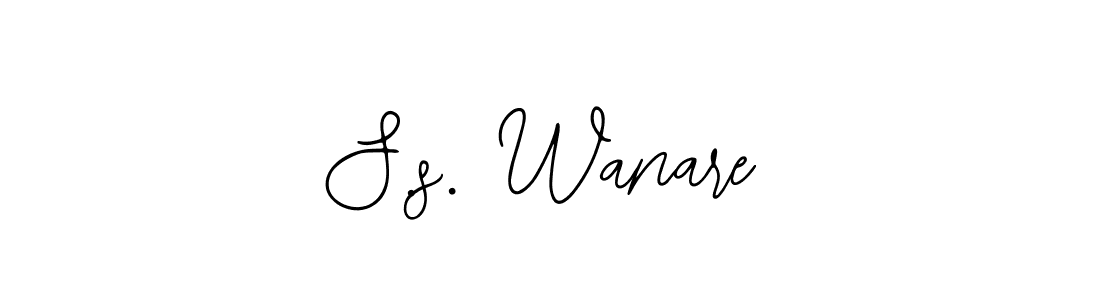 Design your own signature with our free online signature maker. With this signature software, you can create a handwritten (Bearetta-2O07w) signature for name S.s. Wanare. S.s. Wanare signature style 12 images and pictures png