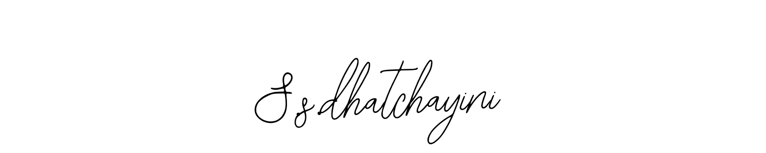 Design your own signature with our free online signature maker. With this signature software, you can create a handwritten (Bearetta-2O07w) signature for name S.s.dhatchayini. S.s.dhatchayini signature style 12 images and pictures png