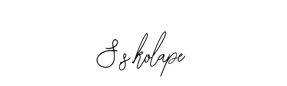 Also You can easily find your signature by using the search form. We will create S.s.kolape name handwritten signature images for you free of cost using Bearetta-2O07w sign style. S.s.kolape signature style 12 images and pictures png