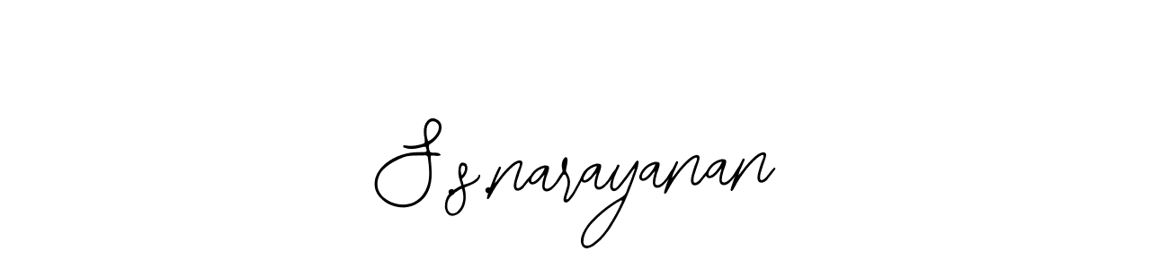 The best way (Bearetta-2O07w) to make a short signature is to pick only two or three words in your name. The name S.s.narayanan include a total of six letters. For converting this name. S.s.narayanan signature style 12 images and pictures png