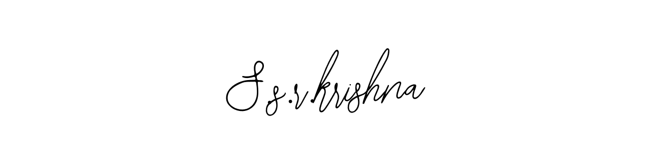 Create a beautiful signature design for name S.s.r.krishna. With this signature (Bearetta-2O07w) fonts, you can make a handwritten signature for free. S.s.r.krishna signature style 12 images and pictures png