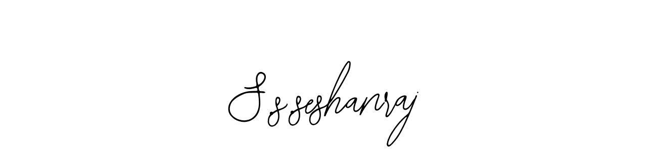 The best way (Bearetta-2O07w) to make a short signature is to pick only two or three words in your name. The name S.s.seshanraj include a total of six letters. For converting this name. S.s.seshanraj signature style 12 images and pictures png