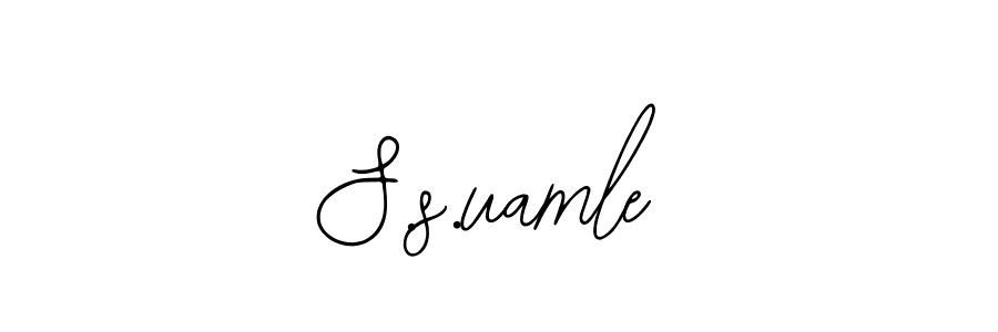 Design your own signature with our free online signature maker. With this signature software, you can create a handwritten (Bearetta-2O07w) signature for name S.s.uamle. S.s.uamle signature style 12 images and pictures png