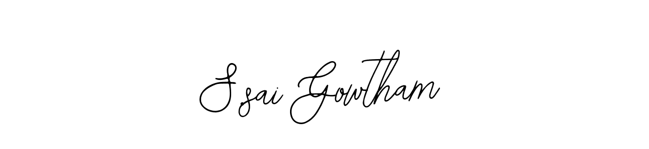 Also we have S.sai Gowtham name is the best signature style. Create professional handwritten signature collection using Bearetta-2O07w autograph style. S.sai Gowtham signature style 12 images and pictures png