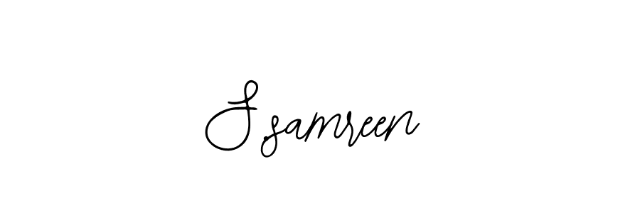 Also we have S.samreen name is the best signature style. Create professional handwritten signature collection using Bearetta-2O07w autograph style. S.samreen signature style 12 images and pictures png