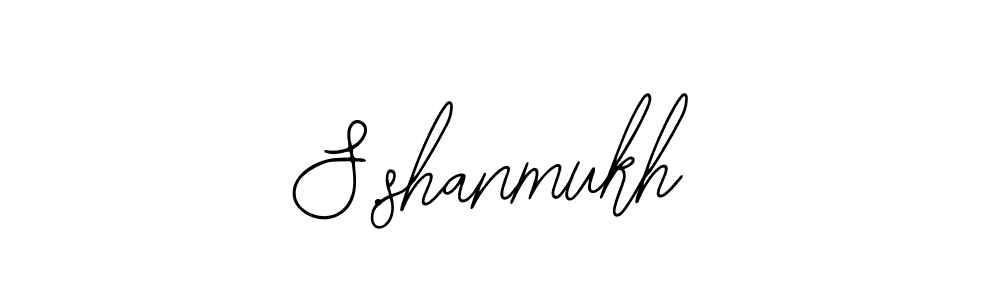 How to make S.shanmukh name signature. Use Bearetta-2O07w style for creating short signs online. This is the latest handwritten sign. S.shanmukh signature style 12 images and pictures png