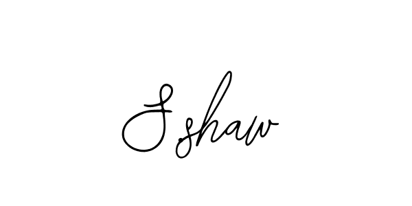 Design your own signature with our free online signature maker. With this signature software, you can create a handwritten (Bearetta-2O07w) signature for name S.shaw. S.shaw signature style 12 images and pictures png