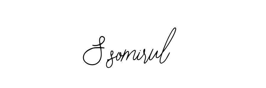 How to make S.somirul name signature. Use Bearetta-2O07w style for creating short signs online. This is the latest handwritten sign. S.somirul signature style 12 images and pictures png