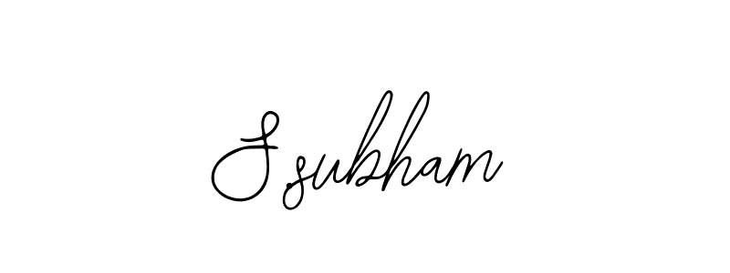 How to Draw S.subham signature style? Bearetta-2O07w is a latest design signature styles for name S.subham. S.subham signature style 12 images and pictures png