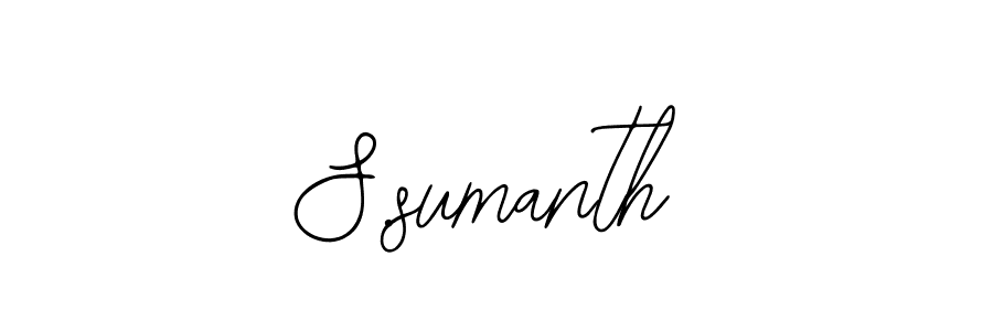 Use a signature maker to create a handwritten signature online. With this signature software, you can design (Bearetta-2O07w) your own signature for name S.sumanth. S.sumanth signature style 12 images and pictures png