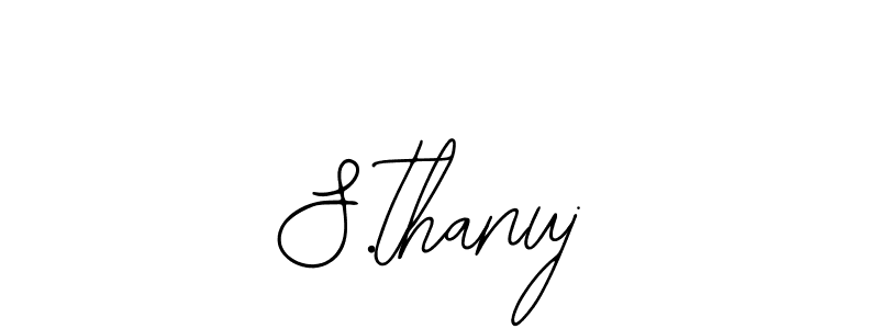 Use a signature maker to create a handwritten signature online. With this signature software, you can design (Bearetta-2O07w) your own signature for name S.thanuj. S.thanuj signature style 12 images and pictures png