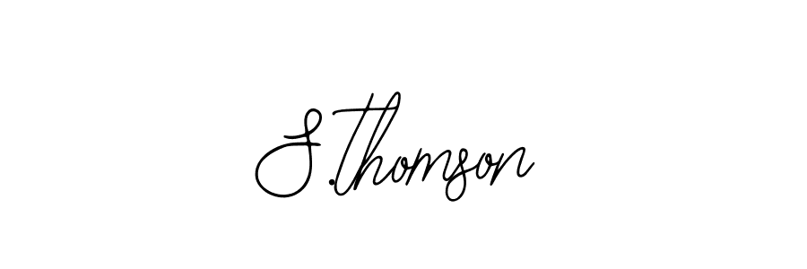 The best way (Bearetta-2O07w) to make a short signature is to pick only two or three words in your name. The name S.thomson include a total of six letters. For converting this name. S.thomson signature style 12 images and pictures png