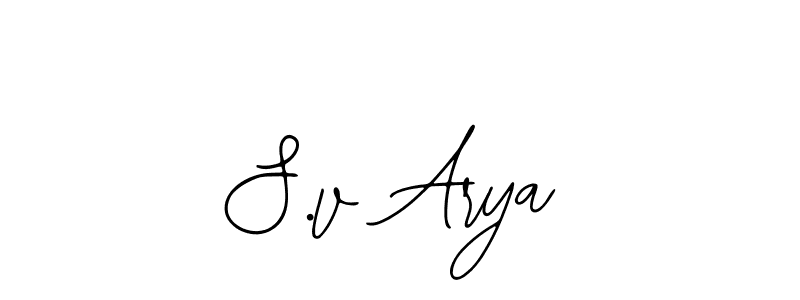 Make a beautiful signature design for name S.v Arya. Use this online signature maker to create a handwritten signature for free. S.v Arya signature style 12 images and pictures png