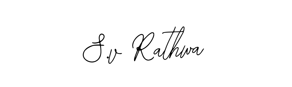 Similarly Bearetta-2O07w is the best handwritten signature design. Signature creator online .You can use it as an online autograph creator for name S.v Rathwa. S.v Rathwa signature style 12 images and pictures png