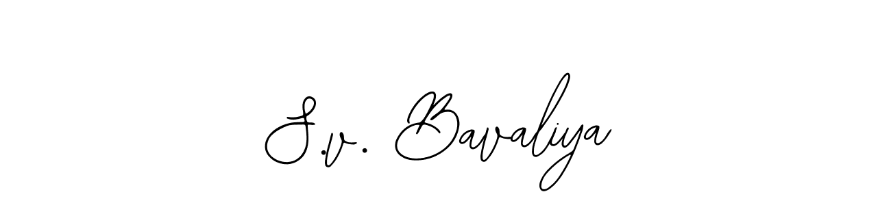 Best and Professional Signature Style for S.v. Bavaliya. Bearetta-2O07w Best Signature Style Collection. S.v. Bavaliya signature style 12 images and pictures png