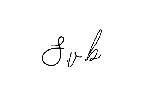 You should practise on your own different ways (Bearetta-2O07w) to write your name (S.v.b) in signature. don't let someone else do it for you. S.v.b signature style 12 images and pictures png