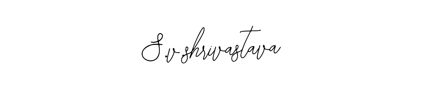 How to make S.v.shrivastava name signature. Use Bearetta-2O07w style for creating short signs online. This is the latest handwritten sign. S.v.shrivastava signature style 12 images and pictures png