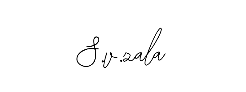 Make a beautiful signature design for name S.v.zala. With this signature (Bearetta-2O07w) style, you can create a handwritten signature for free. S.v.zala signature style 12 images and pictures png