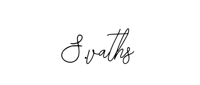Make a beautiful signature design for name S.vaths. With this signature (Bearetta-2O07w) style, you can create a handwritten signature for free. S.vaths signature style 12 images and pictures png