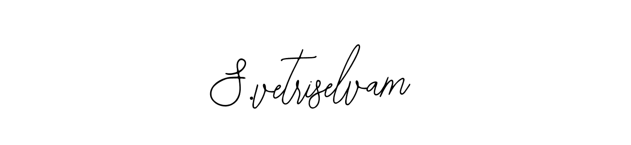 How to make S.vetriselvam signature? Bearetta-2O07w is a professional autograph style. Create handwritten signature for S.vetriselvam name. S.vetriselvam signature style 12 images and pictures png