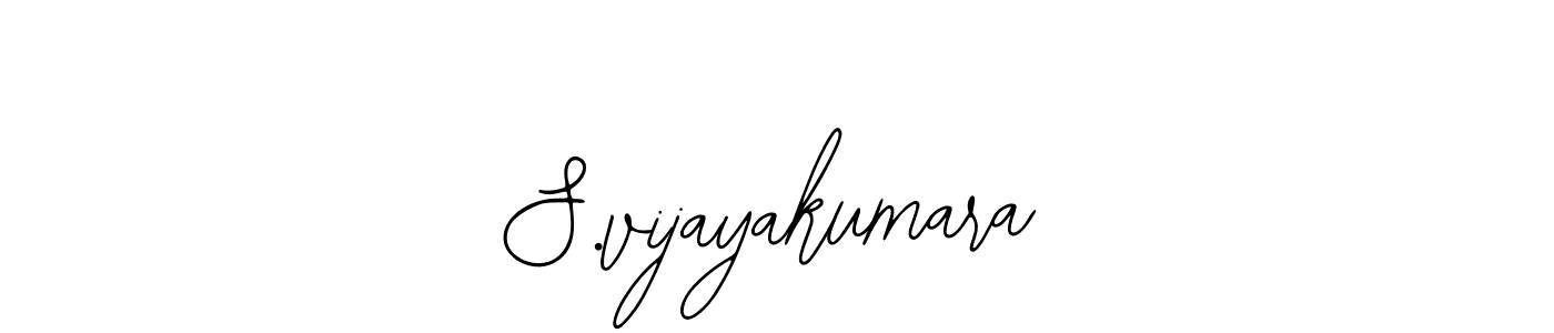 Design your own signature with our free online signature maker. With this signature software, you can create a handwritten (Bearetta-2O07w) signature for name S.vijayakumara. S.vijayakumara signature style 12 images and pictures png