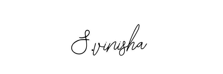 You should practise on your own different ways (Bearetta-2O07w) to write your name (S.vinisha) in signature. don't let someone else do it for you. S.vinisha signature style 12 images and pictures png