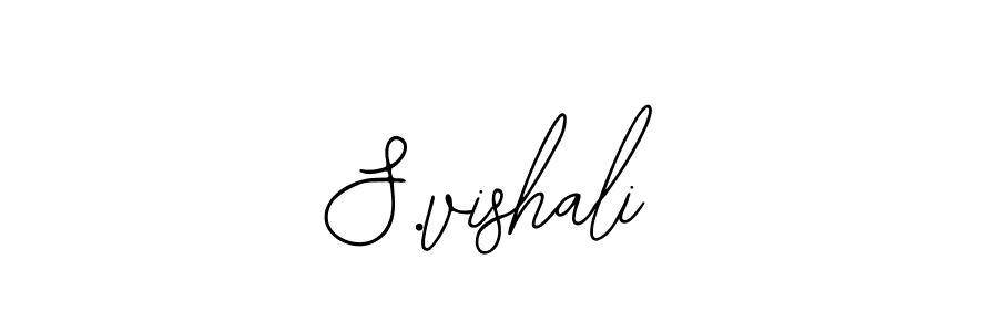 How to make S.vishali name signature. Use Bearetta-2O07w style for creating short signs online. This is the latest handwritten sign. S.vishali signature style 12 images and pictures png