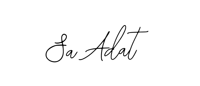 Use a signature maker to create a handwritten signature online. With this signature software, you can design (Bearetta-2O07w) your own signature for name Sa Adat. Sa Adat signature style 12 images and pictures png