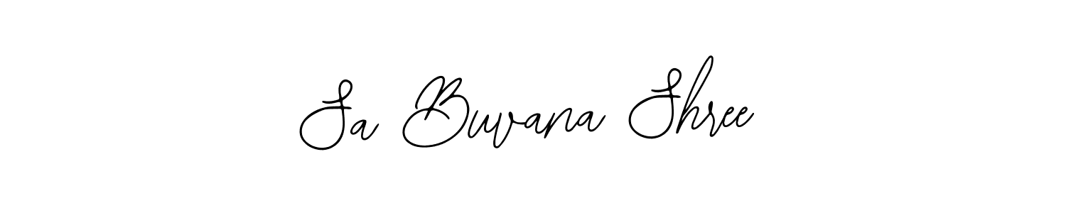 How to Draw Sa Buvana Shree signature style? Bearetta-2O07w is a latest design signature styles for name Sa Buvana Shree. Sa Buvana Shree signature style 12 images and pictures png