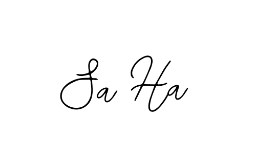 You should practise on your own different ways (Bearetta-2O07w) to write your name (Sa Ha) in signature. don't let someone else do it for you. Sa Ha signature style 12 images and pictures png