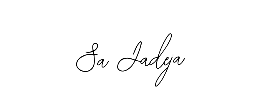 You should practise on your own different ways (Bearetta-2O07w) to write your name (Sa Jadeja) in signature. don't let someone else do it for you. Sa Jadeja signature style 12 images and pictures png