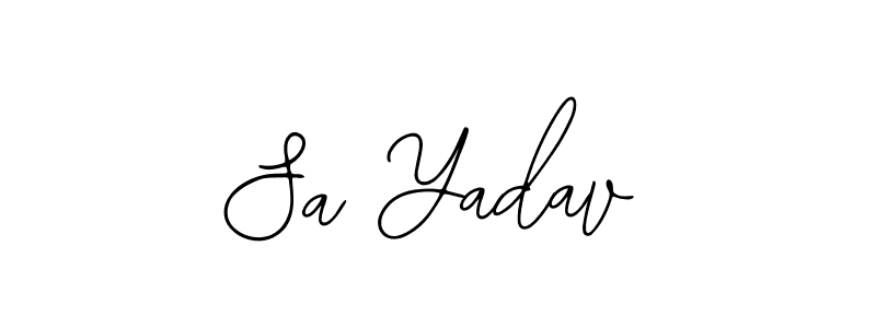 You should practise on your own different ways (Bearetta-2O07w) to write your name (Sa Yadav) in signature. don't let someone else do it for you. Sa Yadav signature style 12 images and pictures png