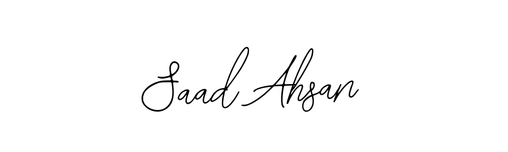 if you are searching for the best signature style for your name Saad Ahsan. so please give up your signature search. here we have designed multiple signature styles  using Bearetta-2O07w. Saad Ahsan signature style 12 images and pictures png