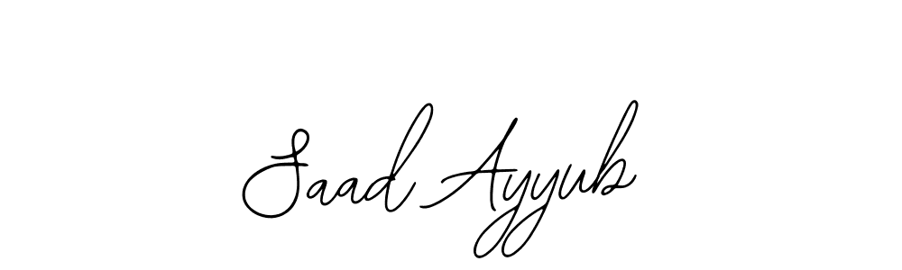 Design your own signature with our free online signature maker. With this signature software, you can create a handwritten (Bearetta-2O07w) signature for name Saad Ayyub. Saad Ayyub signature style 12 images and pictures png