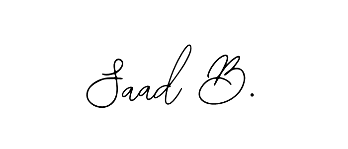 Similarly Bearetta-2O07w is the best handwritten signature design. Signature creator online .You can use it as an online autograph creator for name Saad B.. Saad B. signature style 12 images and pictures png