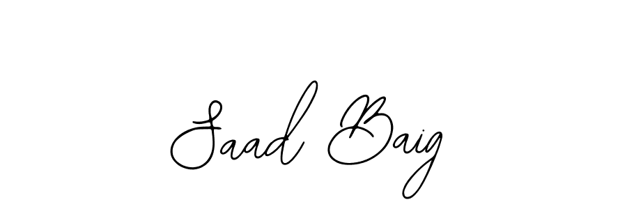 Design your own signature with our free online signature maker. With this signature software, you can create a handwritten (Bearetta-2O07w) signature for name Saad Baig. Saad Baig signature style 12 images and pictures png