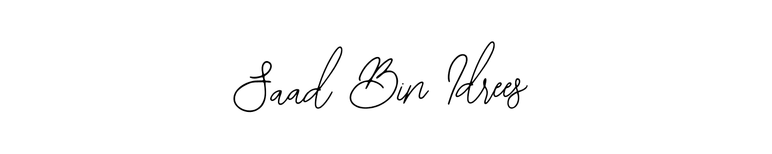 Make a beautiful signature design for name Saad Bin Idrees. Use this online signature maker to create a handwritten signature for free. Saad Bin Idrees signature style 12 images and pictures png