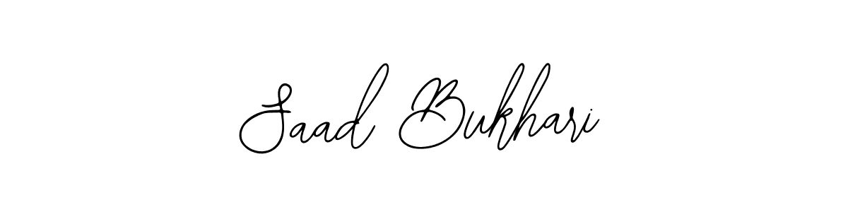 How to make Saad Bukhari name signature. Use Bearetta-2O07w style for creating short signs online. This is the latest handwritten sign. Saad Bukhari signature style 12 images and pictures png