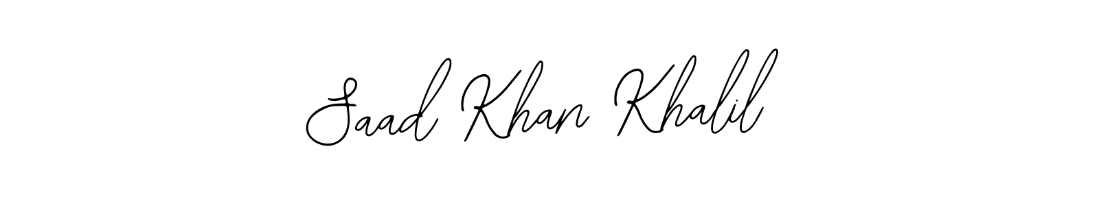 Similarly Bearetta-2O07w is the best handwritten signature design. Signature creator online .You can use it as an online autograph creator for name Saad Khan Khalil. Saad Khan Khalil signature style 12 images and pictures png