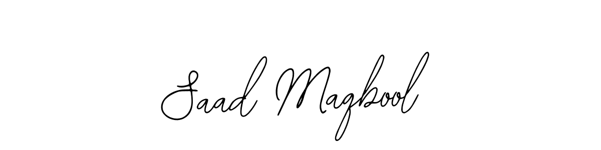 Make a beautiful signature design for name Saad Maqbool. With this signature (Bearetta-2O07w) style, you can create a handwritten signature for free. Saad Maqbool signature style 12 images and pictures png