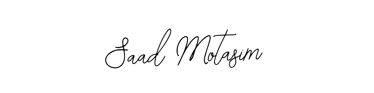 How to make Saad Motasim name signature. Use Bearetta-2O07w style for creating short signs online. This is the latest handwritten sign. Saad Motasim signature style 12 images and pictures png