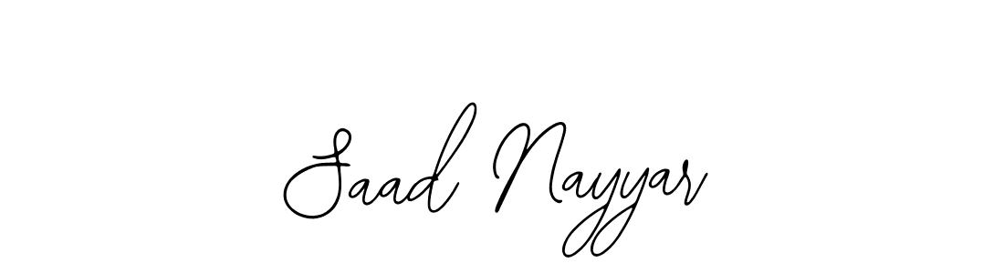 Similarly Bearetta-2O07w is the best handwritten signature design. Signature creator online .You can use it as an online autograph creator for name Saad Nayyar. Saad Nayyar signature style 12 images and pictures png