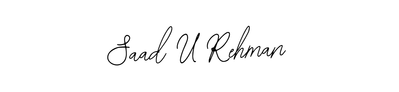 Similarly Bearetta-2O07w is the best handwritten signature design. Signature creator online .You can use it as an online autograph creator for name Saad U Rehman. Saad U Rehman signature style 12 images and pictures png