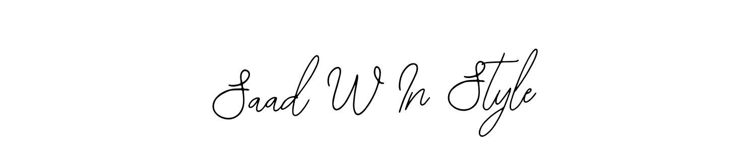 Also we have Saad W In Style name is the best signature style. Create professional handwritten signature collection using Bearetta-2O07w autograph style. Saad W In Style signature style 12 images and pictures png