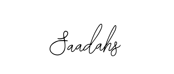 Create a beautiful signature design for name Saadahs. With this signature (Bearetta-2O07w) fonts, you can make a handwritten signature for free. Saadahs signature style 12 images and pictures png