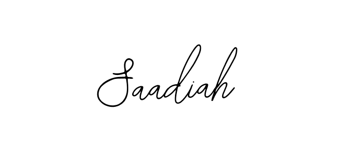 Use a signature maker to create a handwritten signature online. With this signature software, you can design (Bearetta-2O07w) your own signature for name Saadiah. Saadiah signature style 12 images and pictures png