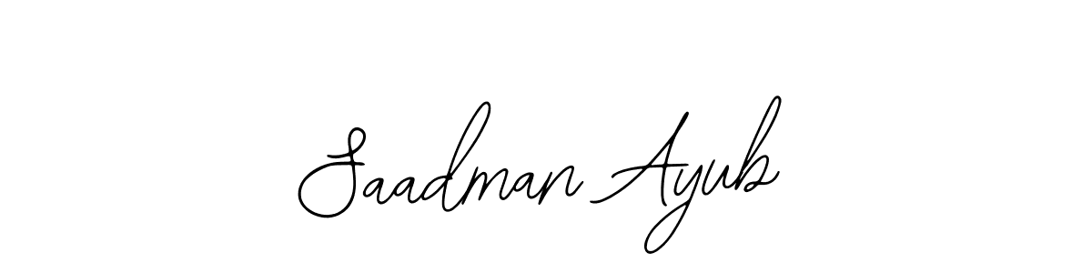 Use a signature maker to create a handwritten signature online. With this signature software, you can design (Bearetta-2O07w) your own signature for name Saadman Ayub. Saadman Ayub signature style 12 images and pictures png