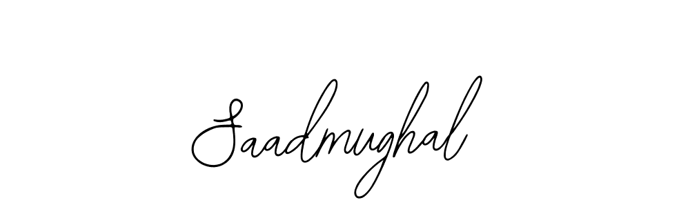 How to make Saadmughal name signature. Use Bearetta-2O07w style for creating short signs online. This is the latest handwritten sign. Saadmughal signature style 12 images and pictures png