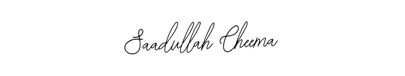 You should practise on your own different ways (Bearetta-2O07w) to write your name (Saadullah Cheema) in signature. don't let someone else do it for you. Saadullah Cheema signature style 12 images and pictures png