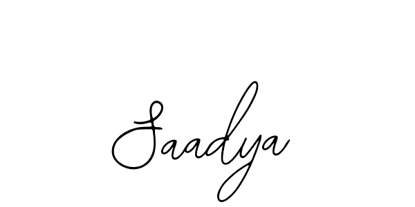 Design your own signature with our free online signature maker. With this signature software, you can create a handwritten (Bearetta-2O07w) signature for name Saadya. Saadya signature style 12 images and pictures png